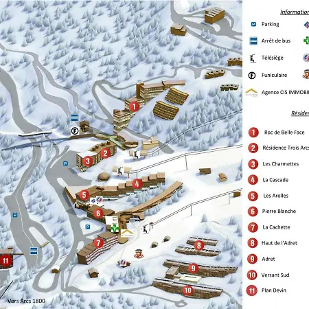 شقة Grand Renove Pour 3 Pers. A Arc 1600, Aux Pieds, Proche Commerces, Animaux Admis - Fr-1-411-413 Les Arcs (Savoie)
